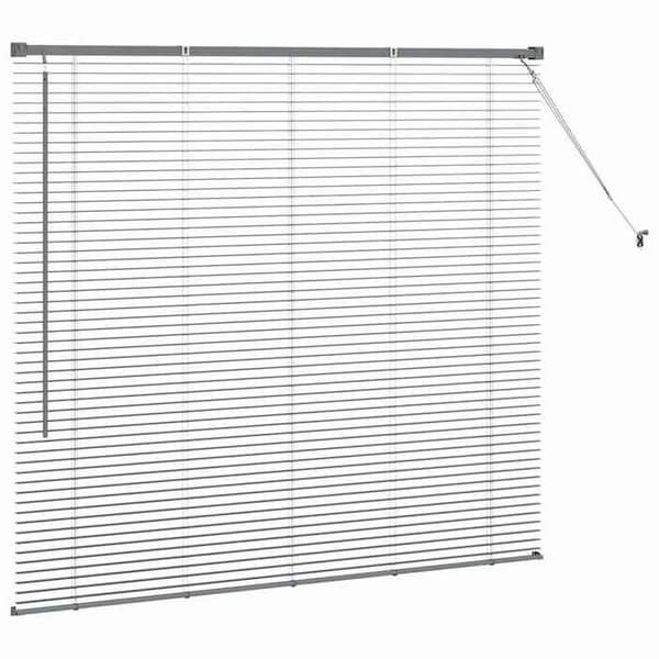 Mörkgrå aluminiumvitrin 145 x 130 cm – utomhusmontering – modern design