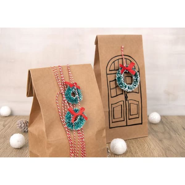 Julkransar Miniature - RAYHER - Karmint röda - 2 stycken 5cm - 3 stycken 3cm