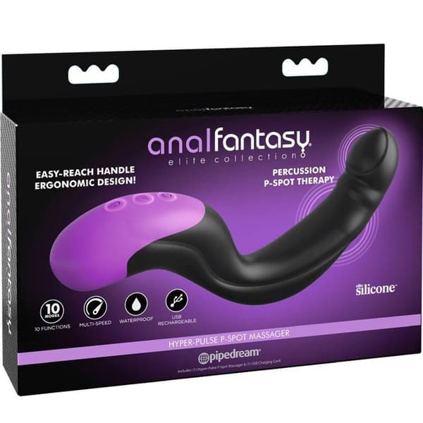Masseur Anal - Pipedream - Hyper Pulse P Spot - Silikon - Ergonomisk - Svart