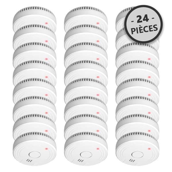 Röksensor - ELRO - FS1801 - Sensor 10 år - Larm 85 dB - Förpackning med 24 stycken