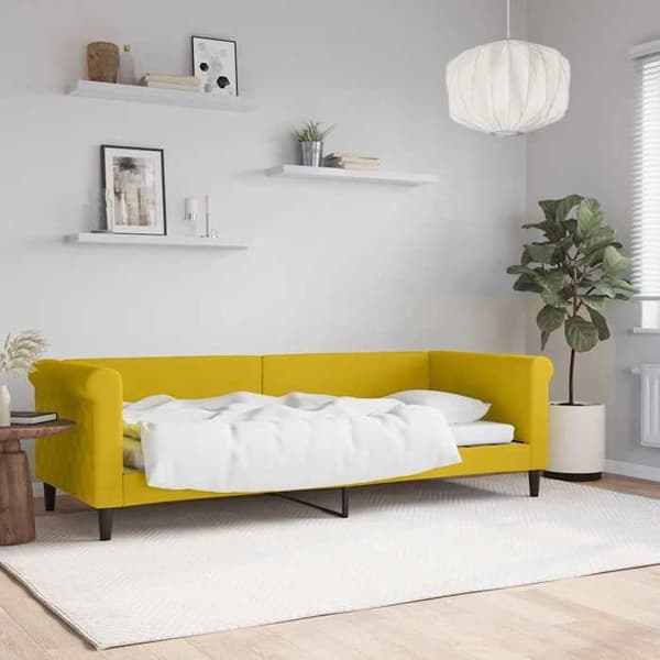 vidaXL Gul vilstol 80x200 cm sammet 354242