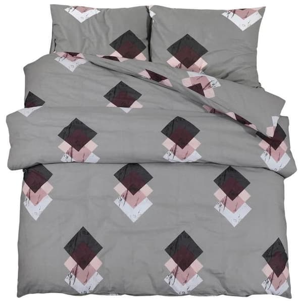 vidaXL Påslakanset Grå 260x240 cm Bomull 136468