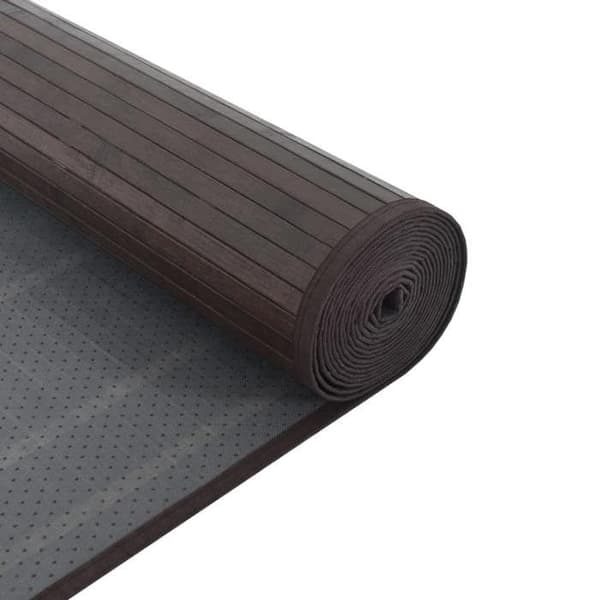 vidaXL Rektangulär matta mörkbrun 70x100 cm bambu, soffmatta, köksmatta, rektangulär matta, matta av 376869