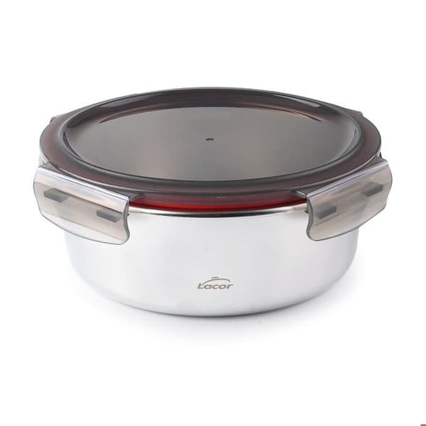 Lunchbox runt Lacor Ecoinox - Silver - 1500 ml