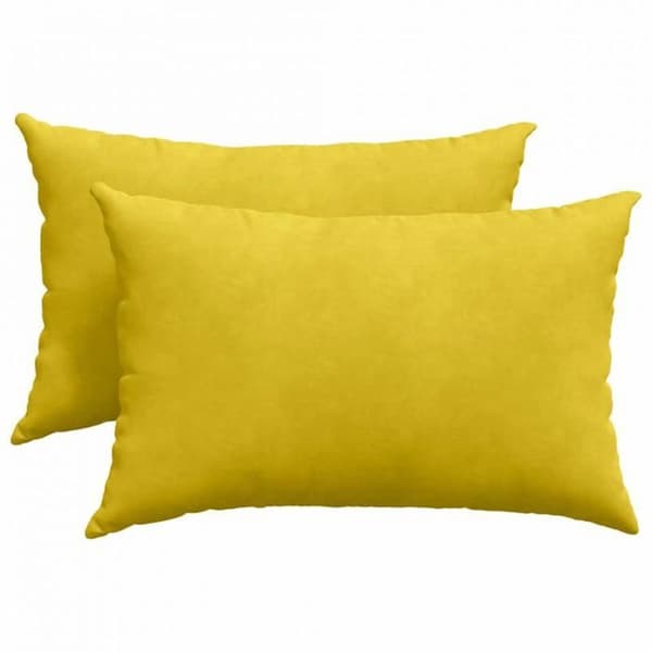 Coussin Vidaxl Soffkuddar 2 st Gul 60 x 40 cm