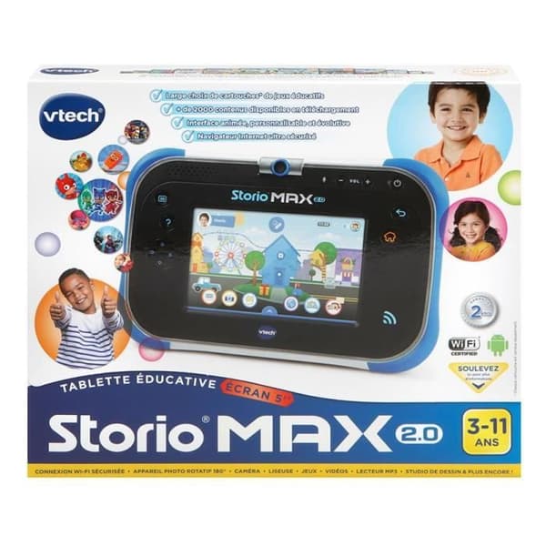 VTECH - Console Storio Max 2.0 5" Blå - Pedagogisk surfplatta för barn