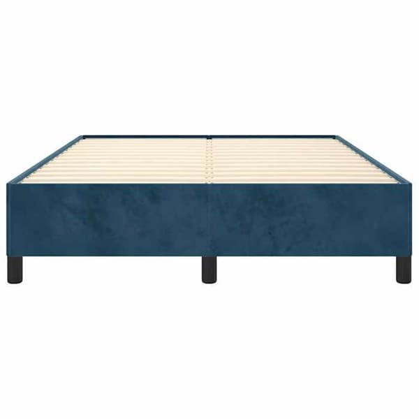 vidaXL Sängram utan madrass mörkblå 140x200 cm sammet 347328