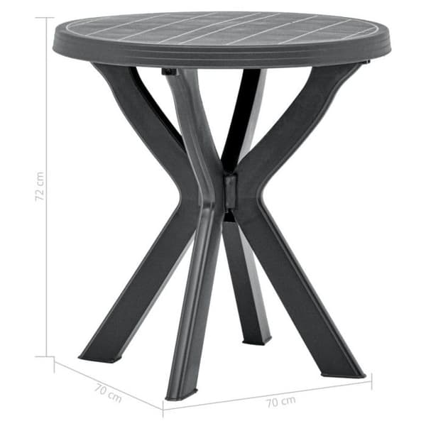 Bistrobord utomhus - Antracit - 70 x 70 cm