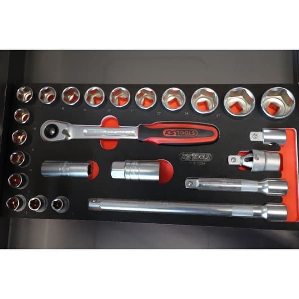 Modul - KS TOOLS - 713.1024 - Modulkona och tillbehör Ultimate - 1/2" - 24 bitar