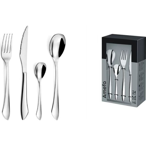 Bestick - AMEFA - Instinct - 24 delar - Rostfritt stål - Blank finish