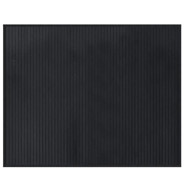 vidaXL Rektangulär matta svart 80x100 cm bambu, vardagsrumsmatta, köksmatta, rektangulär matta, sovrumsmatta 376900