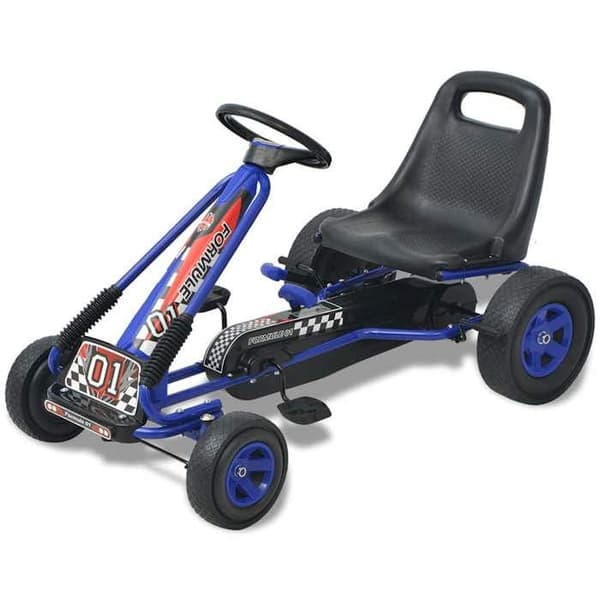 vidaXL Pedal Go Kart med justerbart säte blå