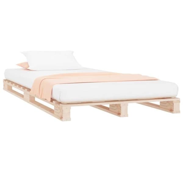 vidaXL Pallbädd 90x190 cm Solid Furu Enkel 821422