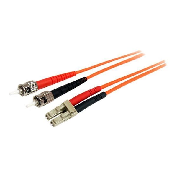 LC/ST Duplex optisk fiberkabel - 1 m - Orange - STARTECH
