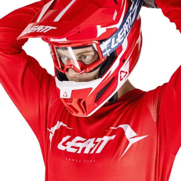 Motocrosskombination Leatt Kit 3.5 - röd/vit