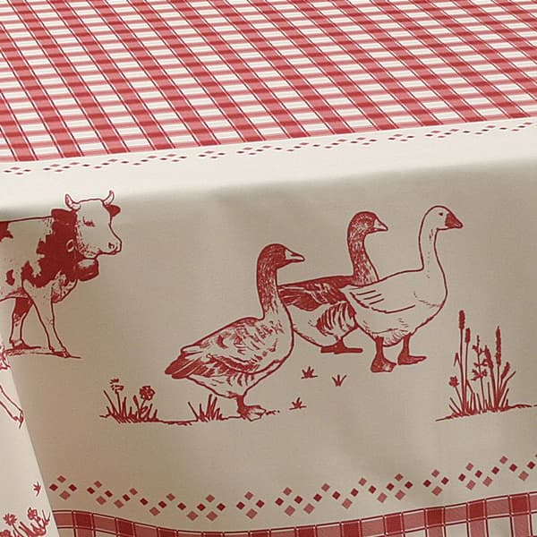Fläckavvisande röd duk