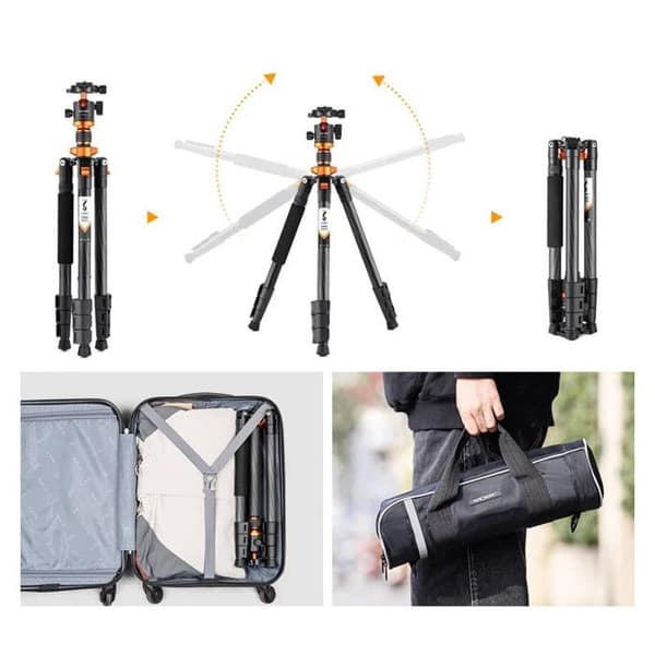 K&f kolfiberstativ d254c1 + kulled bh-28l