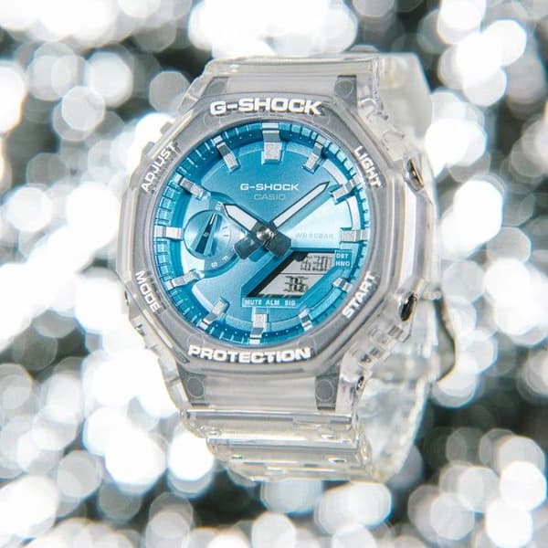 Klocka - CASIO - GA-2100BM-7A2ER - Transparent Plastik - 20 bar - 41 mm