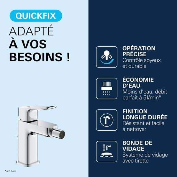 Bidetblandare - GROHE DICE - Krom