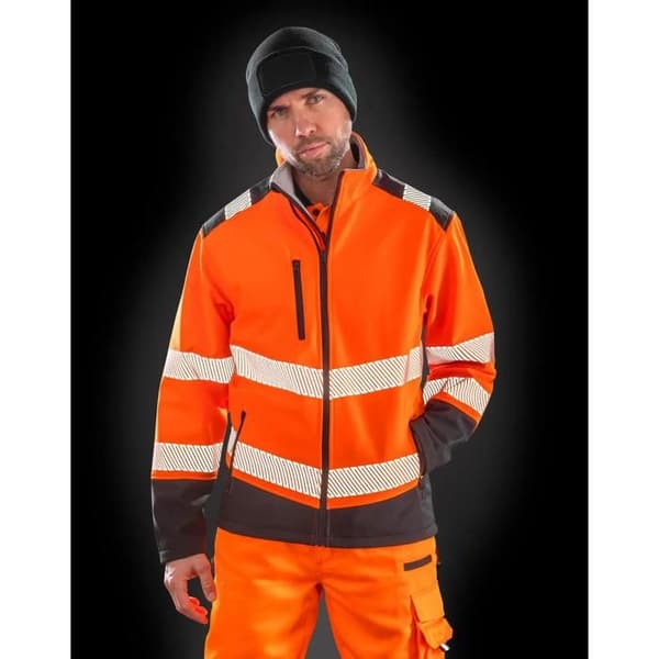 Result Printable Ripstop Säkerhetsjacka - fluorescerande orange/svart