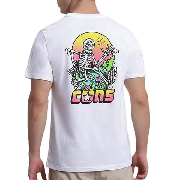 T-shirt Vit Herr Converse Skeleton
