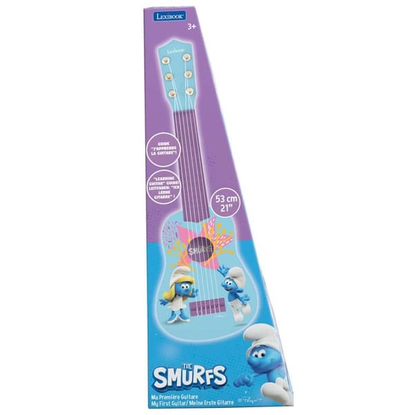 Lexibook Barngitarr 53 cm Smurfar - 6 nylonsträngar, lärarhandledning