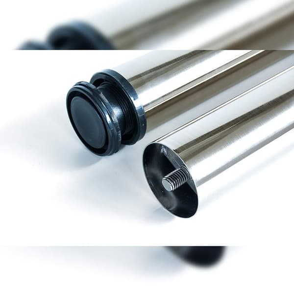 Emuca Bordsben, diameter 60mm, H 870mm, Stål, satinnickel