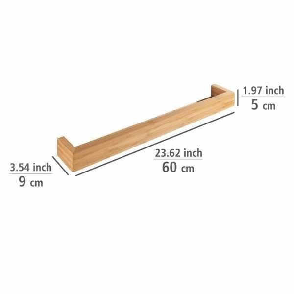 Bambu träskena, bambu badrumshylla, Bambu trä, 60x9x5 cm, Bambusa