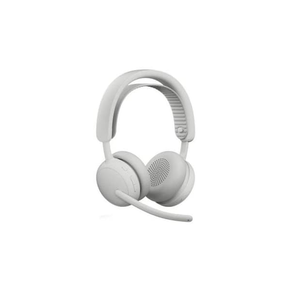 Logitech Zone Wireless 2 trådlösa Bluetooth-hörlurar med råt vit brusreducering