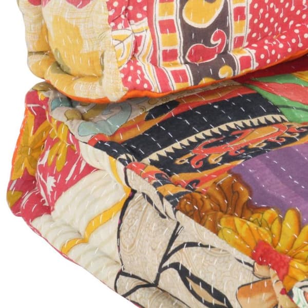 vidaXL Soffkudde Palett Flerfärgad Tyg Patchwork