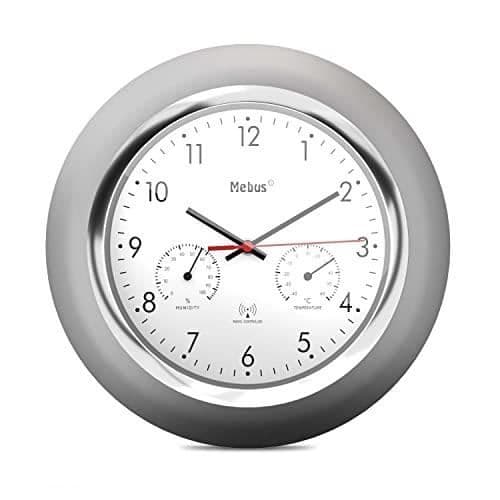 Väggklocka - MEBUS - 19454 - Radiostyrd - Termometer - Hygrometer - Modern Design