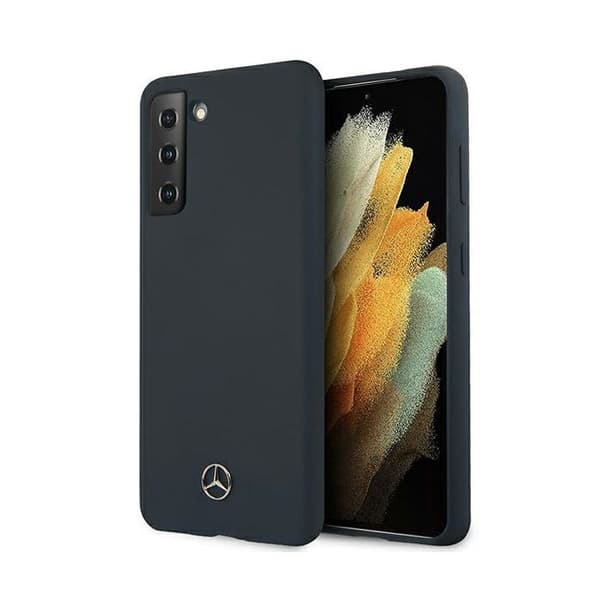 Blå silikonfodral för Mercedes till Samsung Galaxy S21 Plus