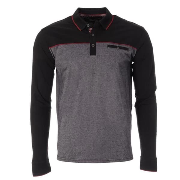 Polo Långärmad Svart/Grå Herr RMS26 91234