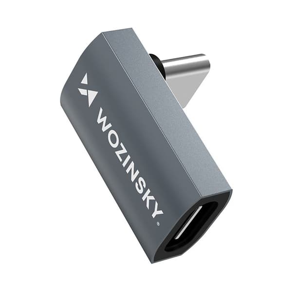 USB-C-adapter 40 Gbit/s 240 W 8K OTG vinklad - Grå