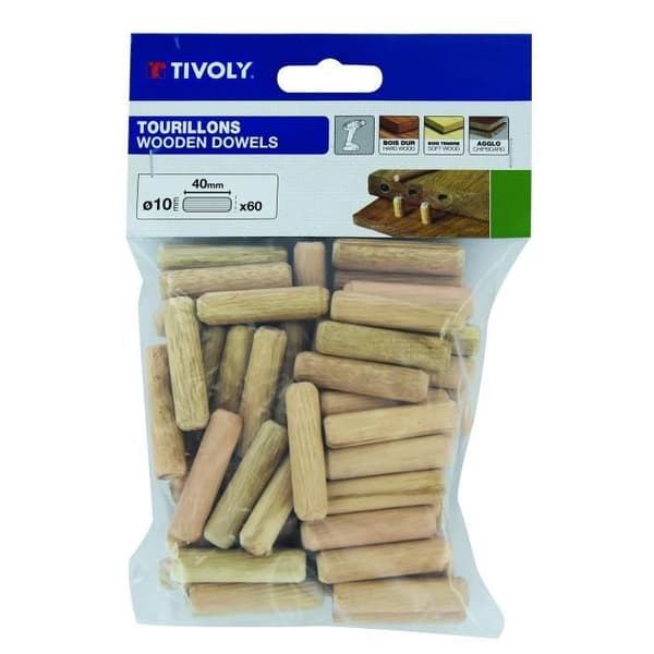 Tourillon trä - 8x40 mm