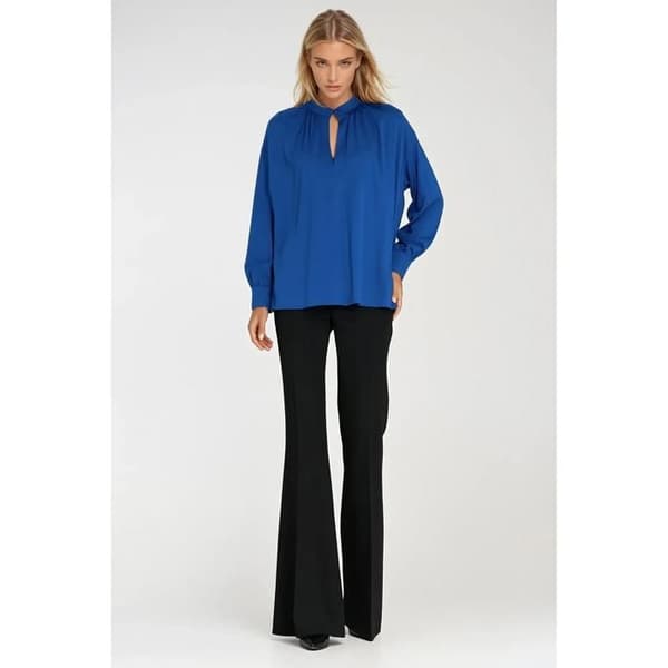 Oversize blus med rynkor dam Nife