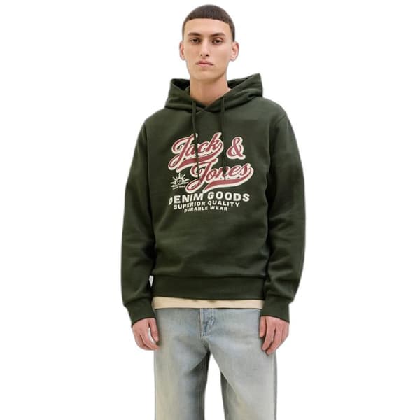 Jack & Jones logotröja med huva