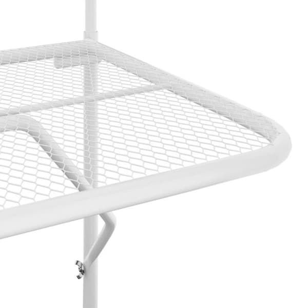 vidaXL Balkongbord Vit 60x40 cm Stål