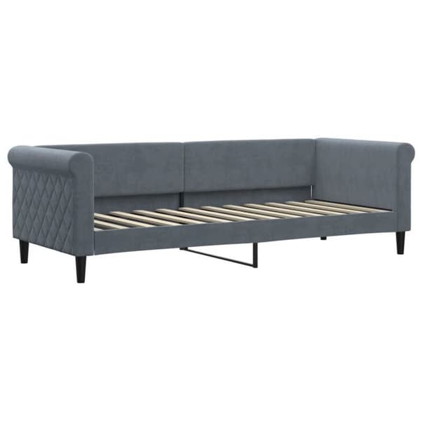 vidaXL Mörkgrå vilosäng 80x200 cm sammet 354238