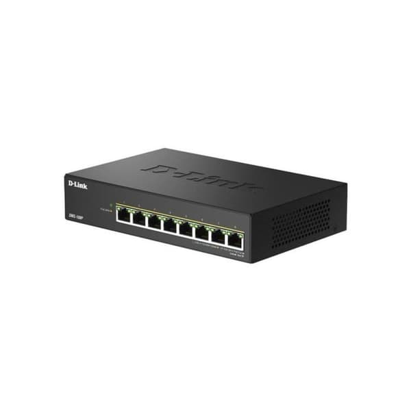 D-Link DMS-108P/E switch 8 portar 2.5G PoE utan hantering metallhölje