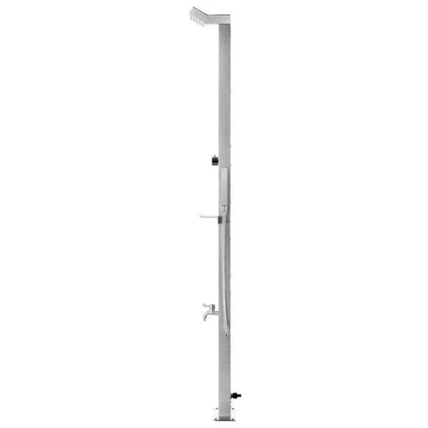 vidaXL Trädgårdsdusch 220 cm Rostfritt stål