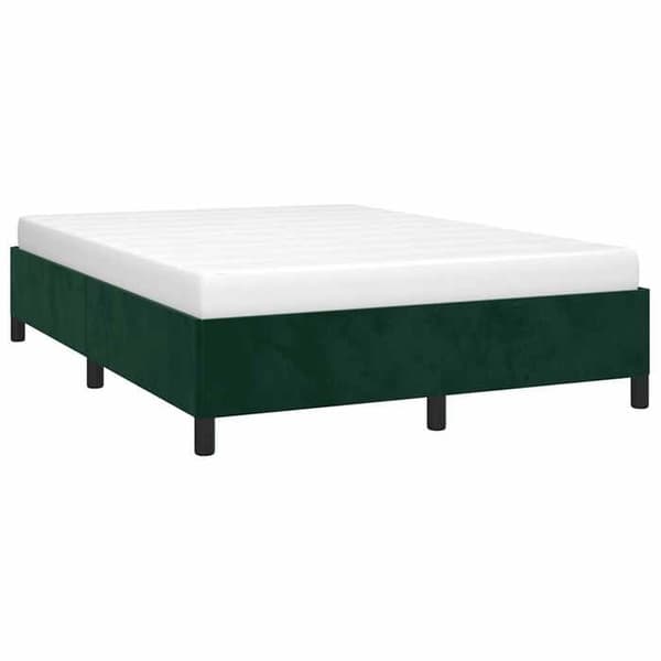 vidaXL Sängram utan madrass mörkgrön 140x190 cm sammet 347321