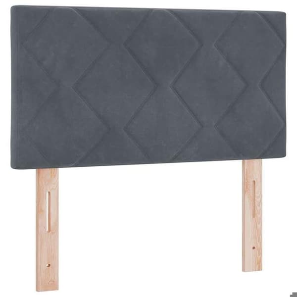 vidaXL Sänggavel Mörkgrå 80 cm Sammet 42007210