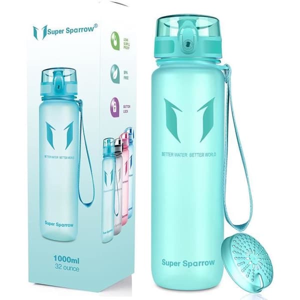 Super Sparrow Vattenflaska - Flaska, 350ml, Mint