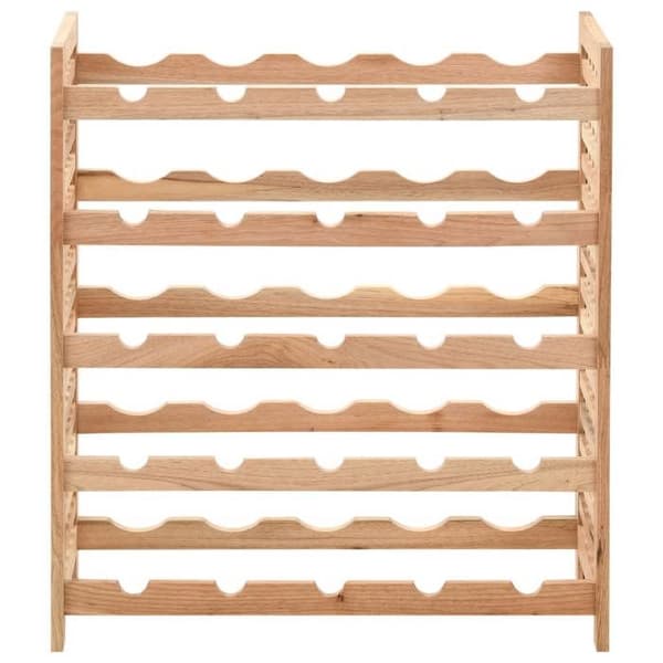 vidaXL Flaskställ för 25 flaskor Valnötsträ 63x25x73cm 247101