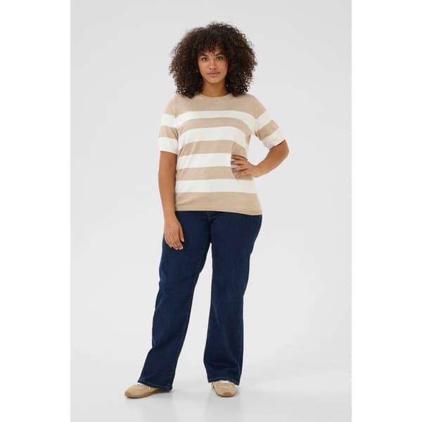 T-shirt randig dam KAFFE Curve Lizzy