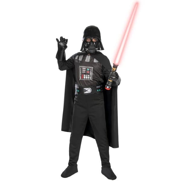 Klassisk Darth Vader Star Wars kostym - Tonåring - 8/10 år - Vit - 4 element ingår - Inredning