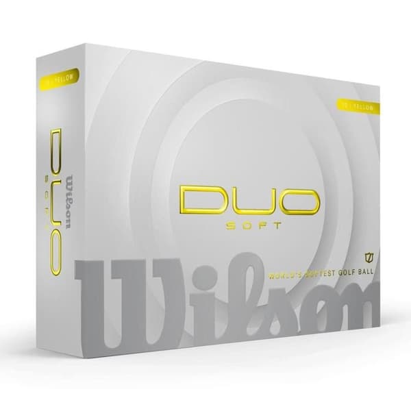 Wilson Duo mjuka gula golfbollar