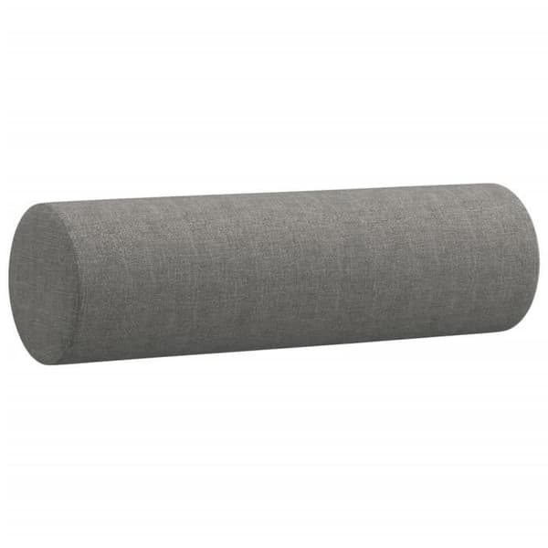vidaXL Prydnadskuddar 2 st Mörkgrå Ø15x50 cm Tyg 349502