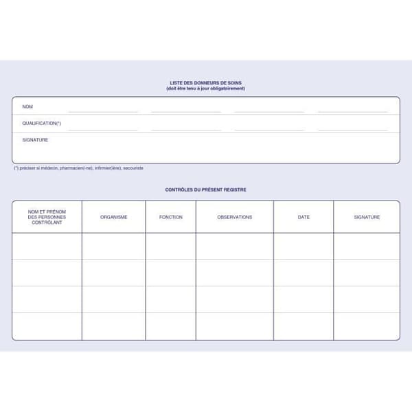 Register över mindre arbetsolyckor - ELVE - A4 - 20 sidor